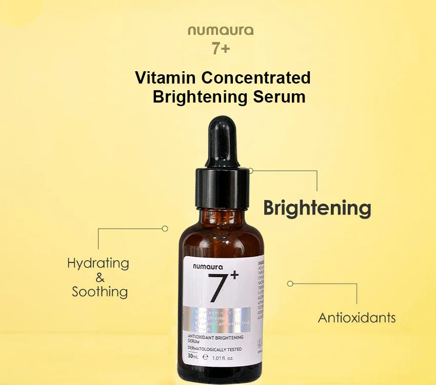 Numaura 7+ Best of Skin Brightening, Skin Hydration and Soothing, Antioxidant.