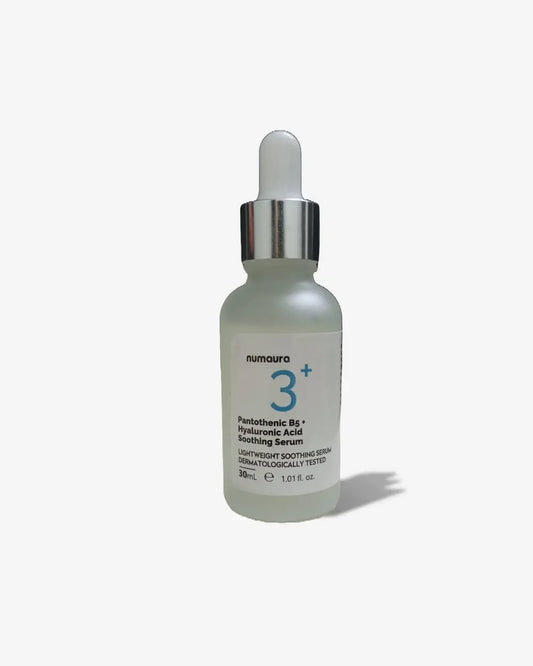 Numaura 3+ Serum | Pantothenic Acid 10%, Hyaluronic Acid 2.2%, Vitamin E | Baby Soft Soothing/Hydrating Serum | 30ml