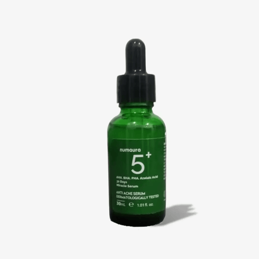 Numaura 5+ Serum | Azelaic Acid 10%, Mandelic Acid 5%, Betaine Salicylate 1%, Centella Asiatica Extract | 30 Days Miracle Serum | 30 ml