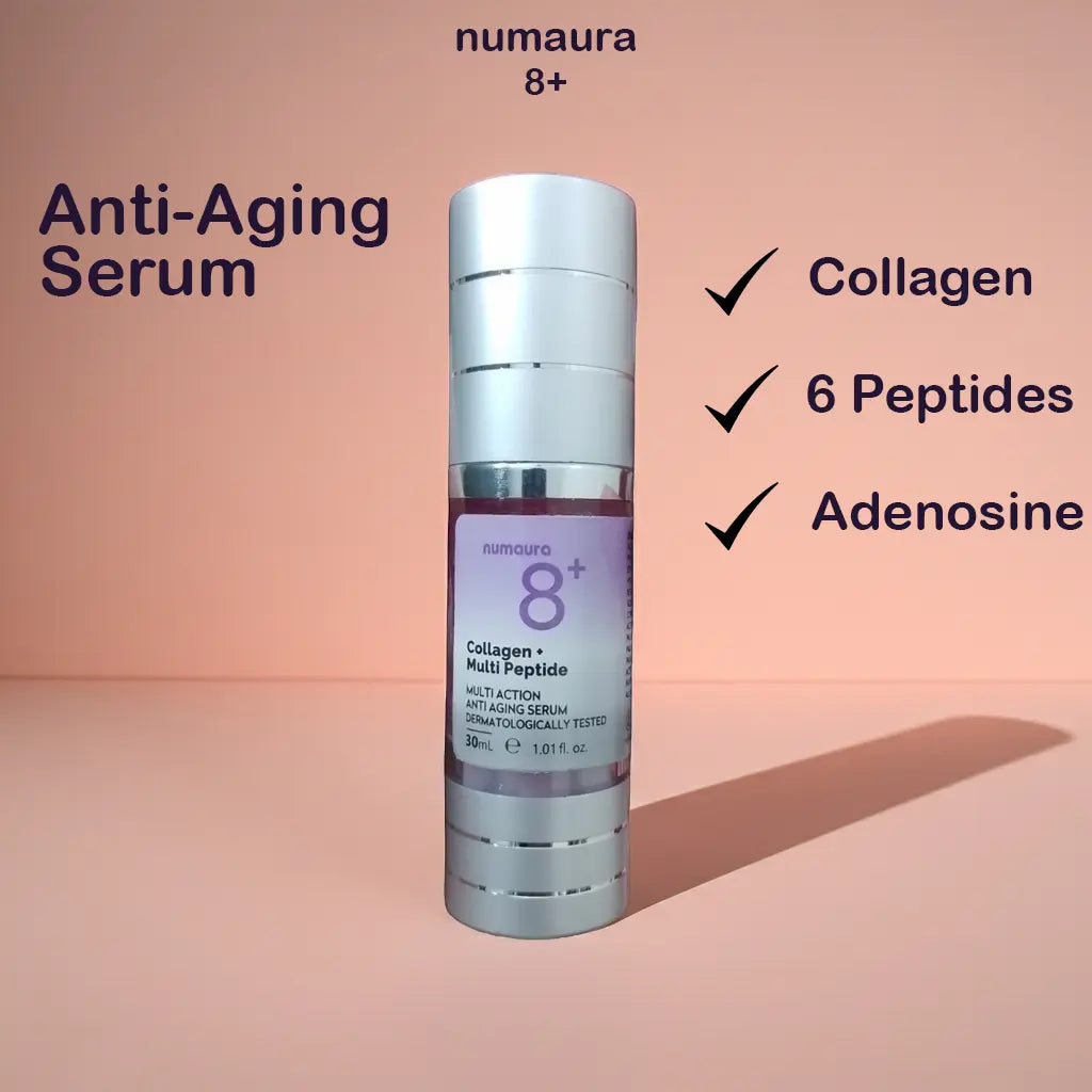 Numaura 8+ Serum Jelly | Hydrolyzed Collagen 1.5% + Multi Peptides | Lifting Serum for Wrinkles, Fine Lines and Sagging Skin | 30 ml